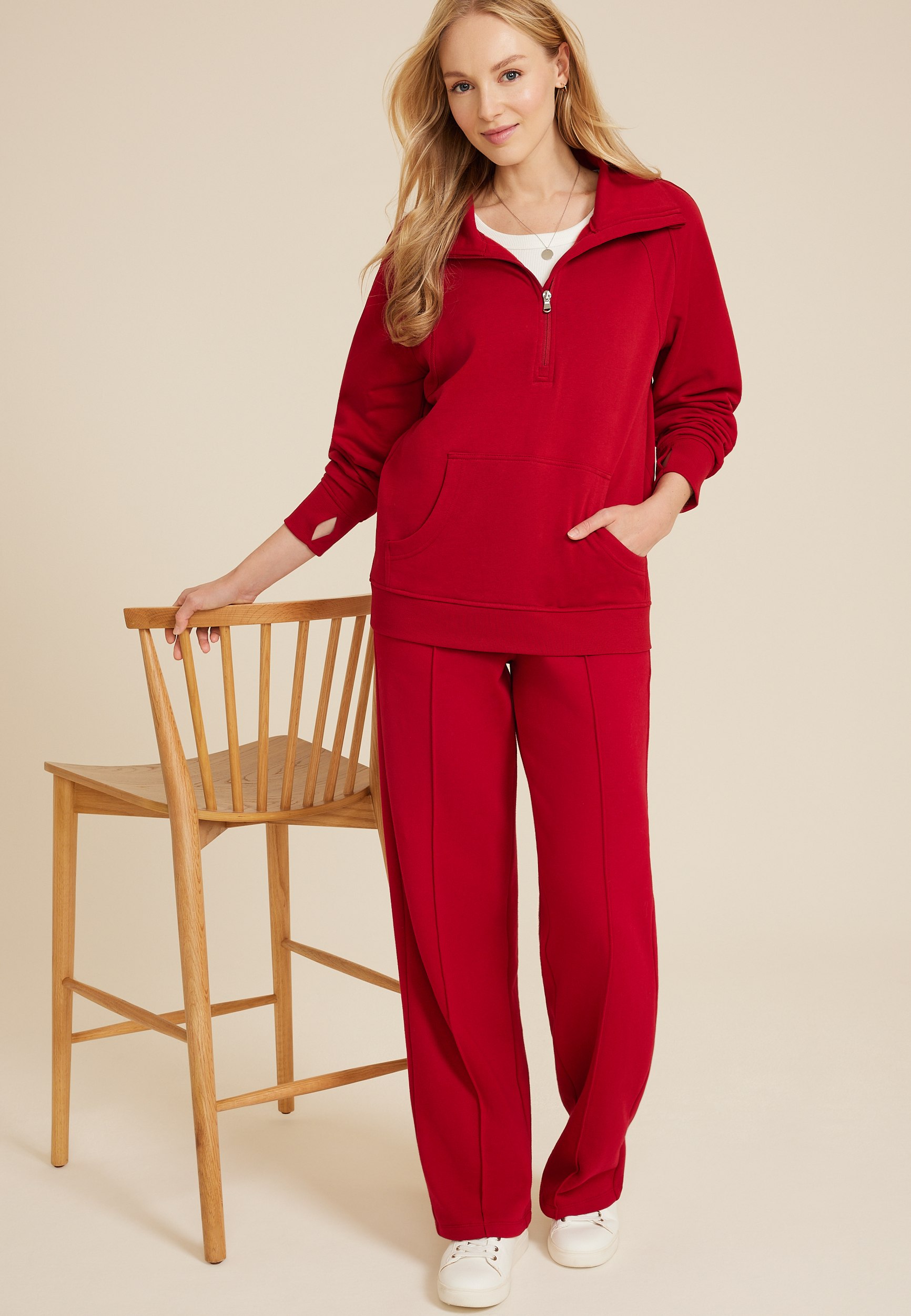 High Rise Fleece Wide Leg Sweatpant, C4744, large