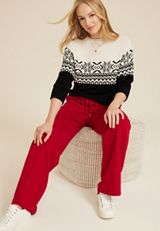 High Rise Fleece Wide Leg Sweatpant, C4744, small