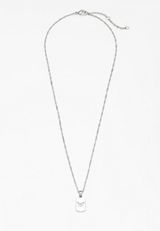 Silver Butterfly Pendant Necklace, , small