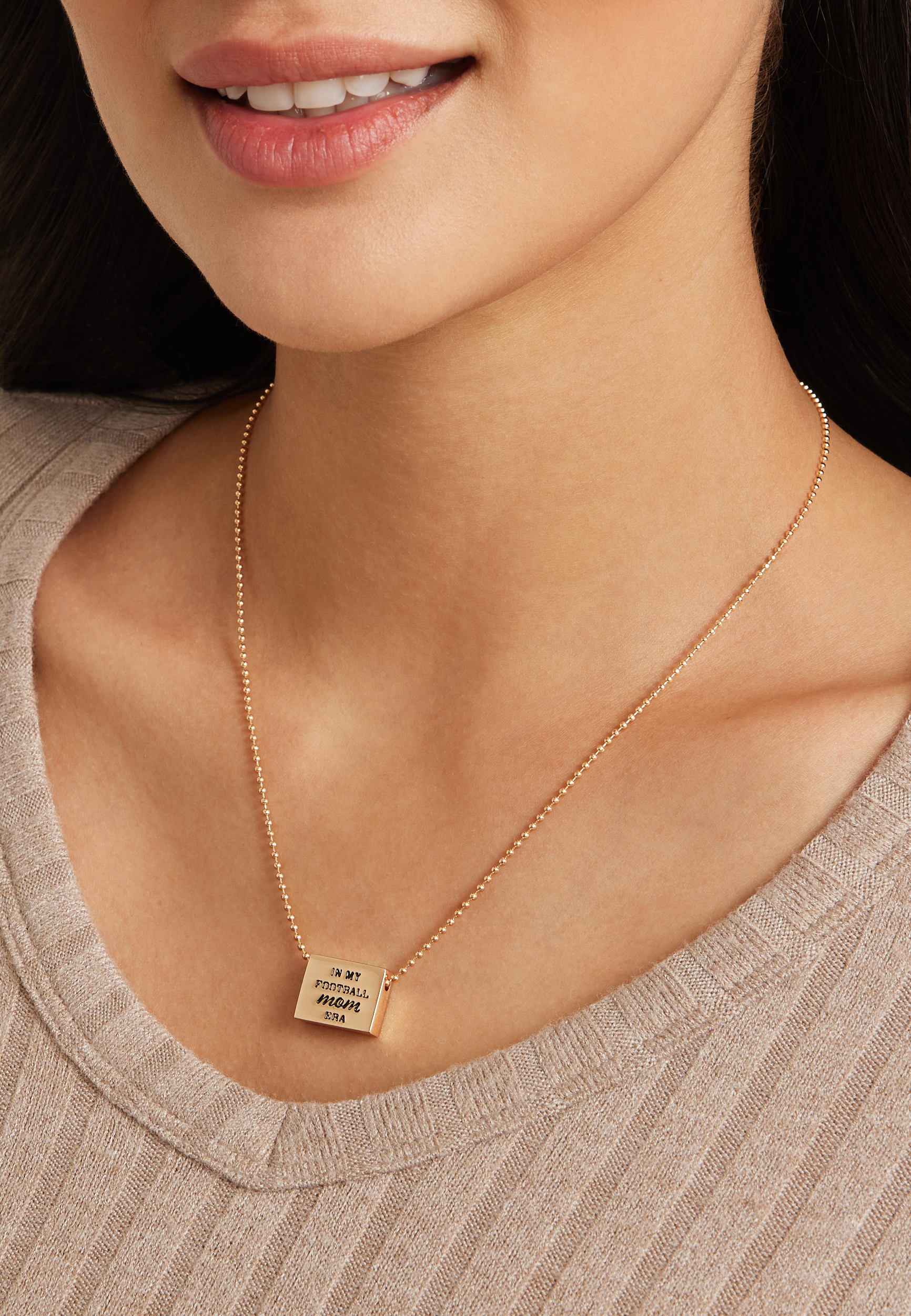 In My Football Mom Era Pendant Necklace, , large