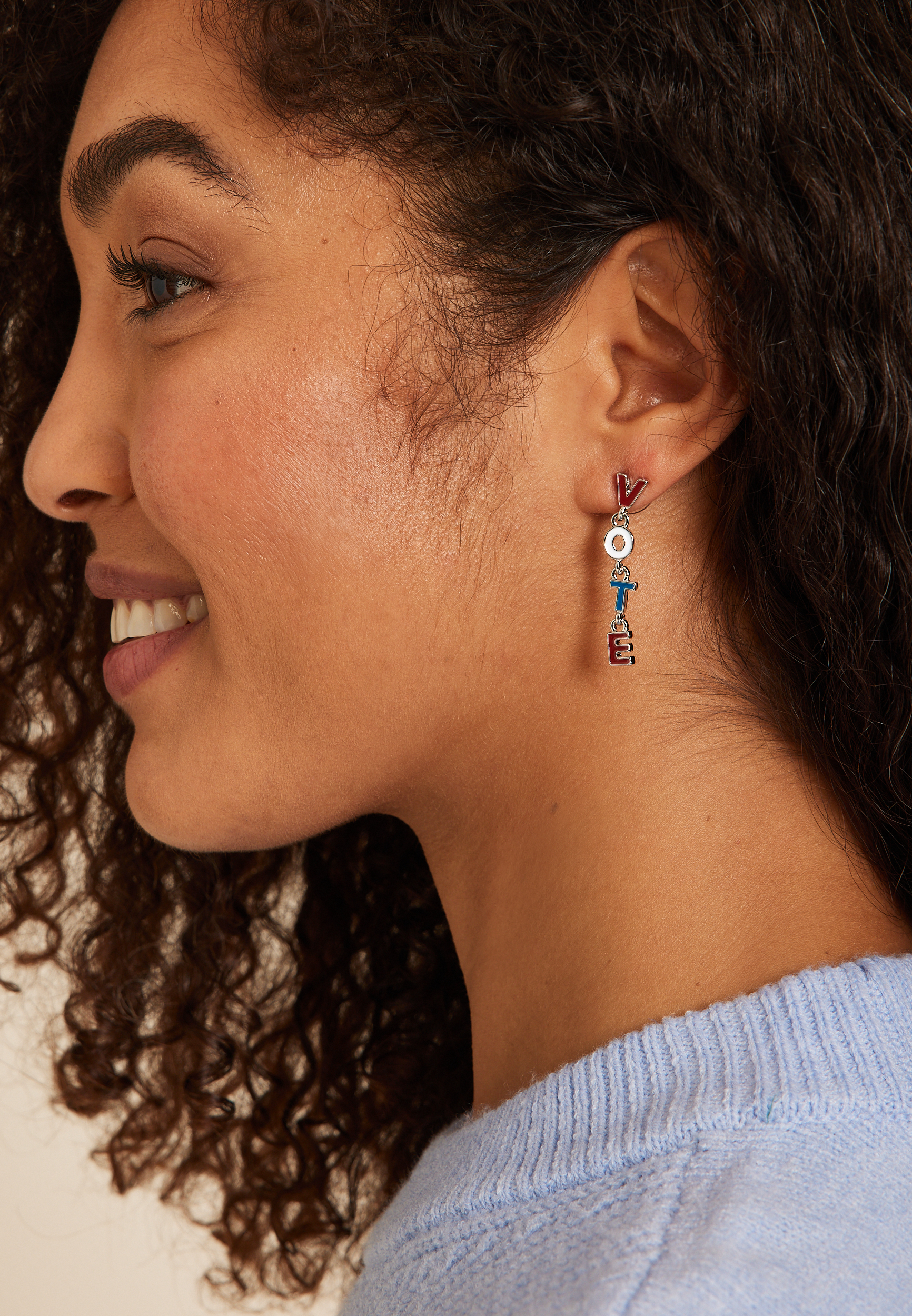 Vote Drop Earrings, C1524, large