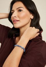 Navy Beaded Bracelet, C180, small