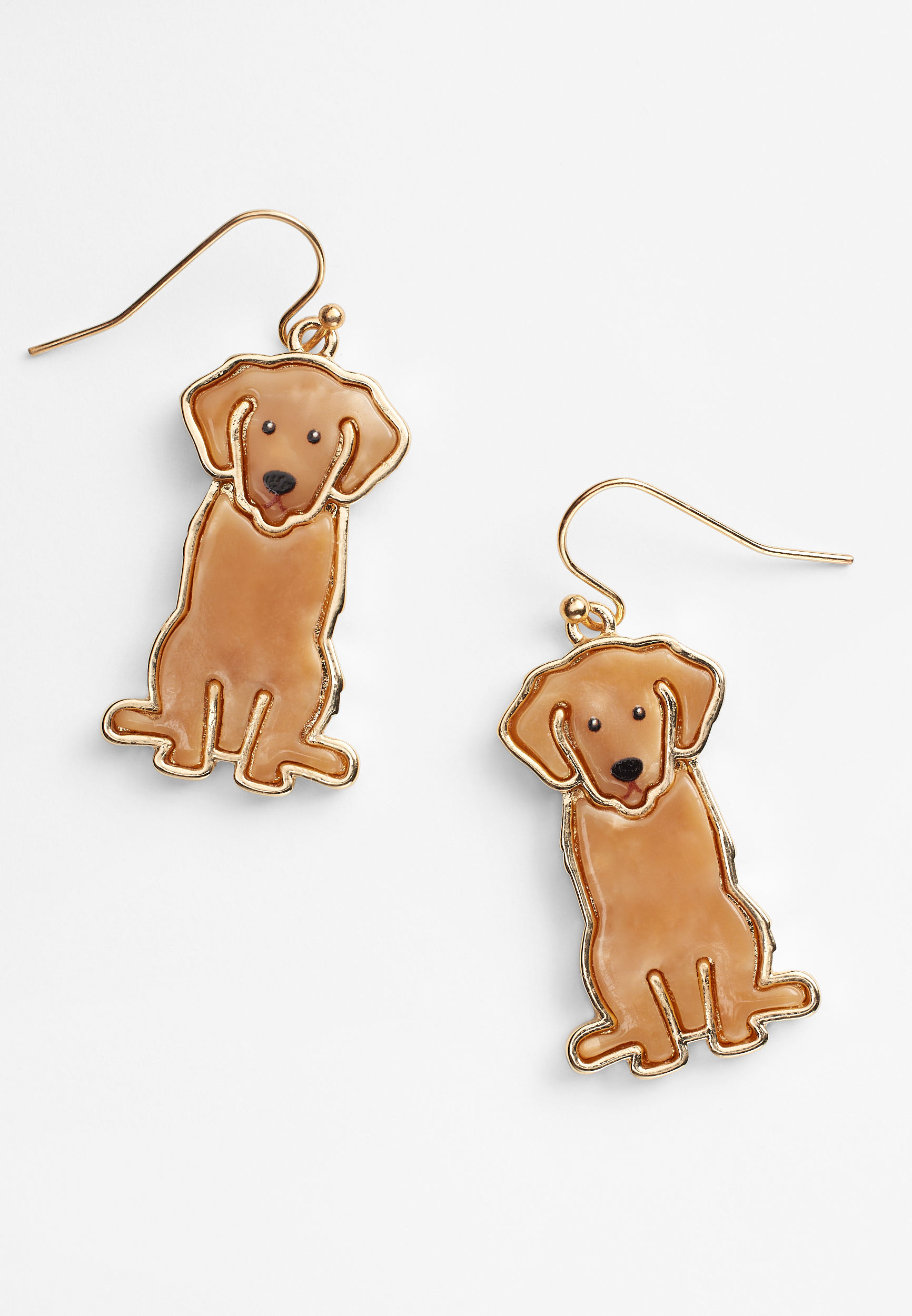 Dog Drop Earrings
