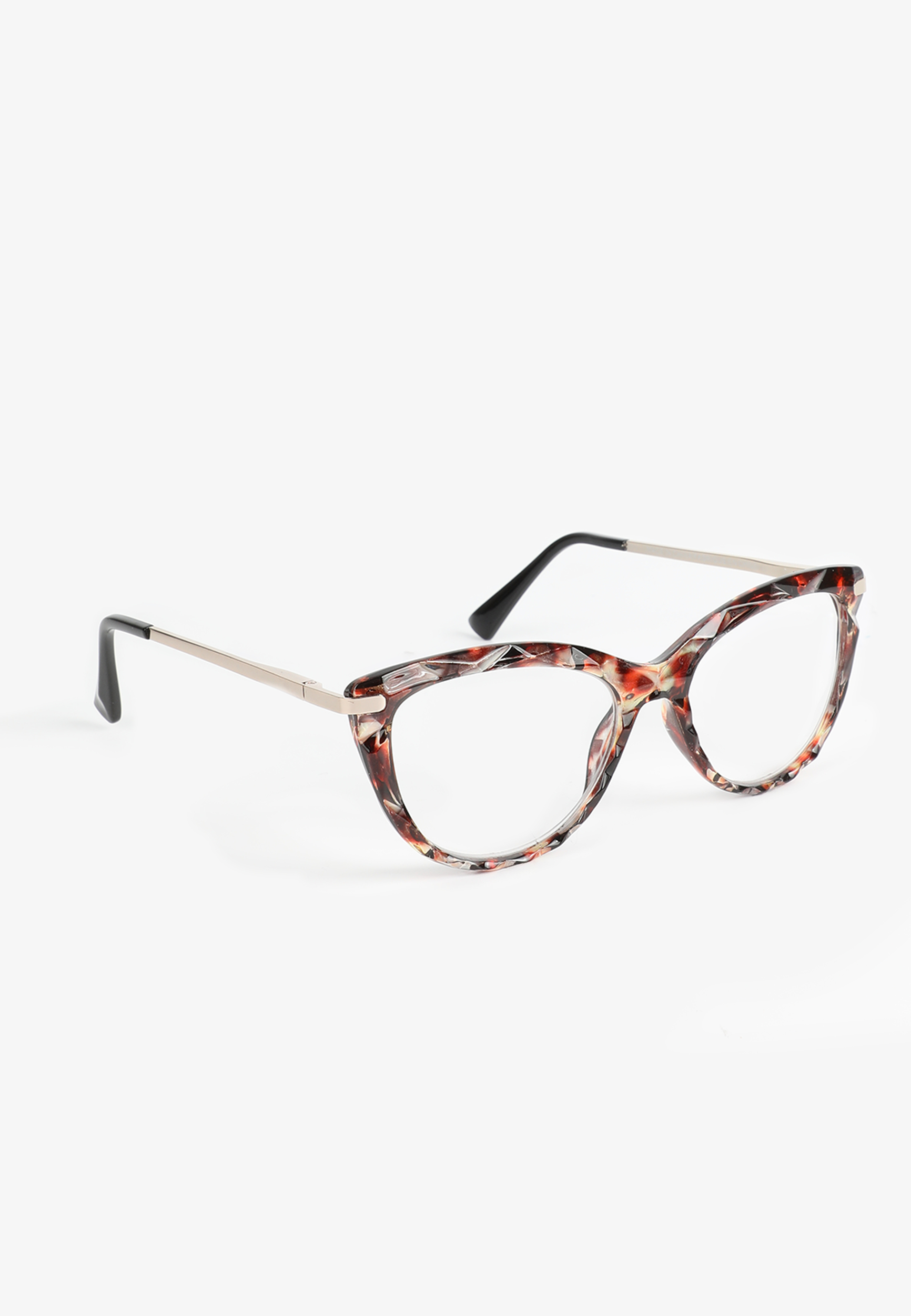 Tortoise Textured Cat Eye Reading Glasses