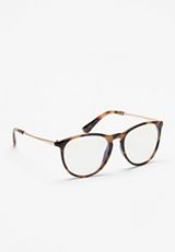 Gold Tortoise Round Blue Light Blocking Glasses, TORTE, small