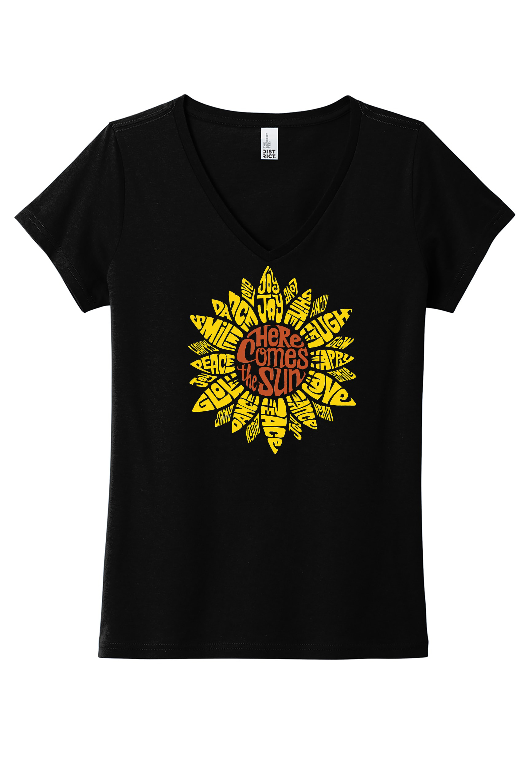 LA Pop Art Women's Word Sunflower Graphic Tee