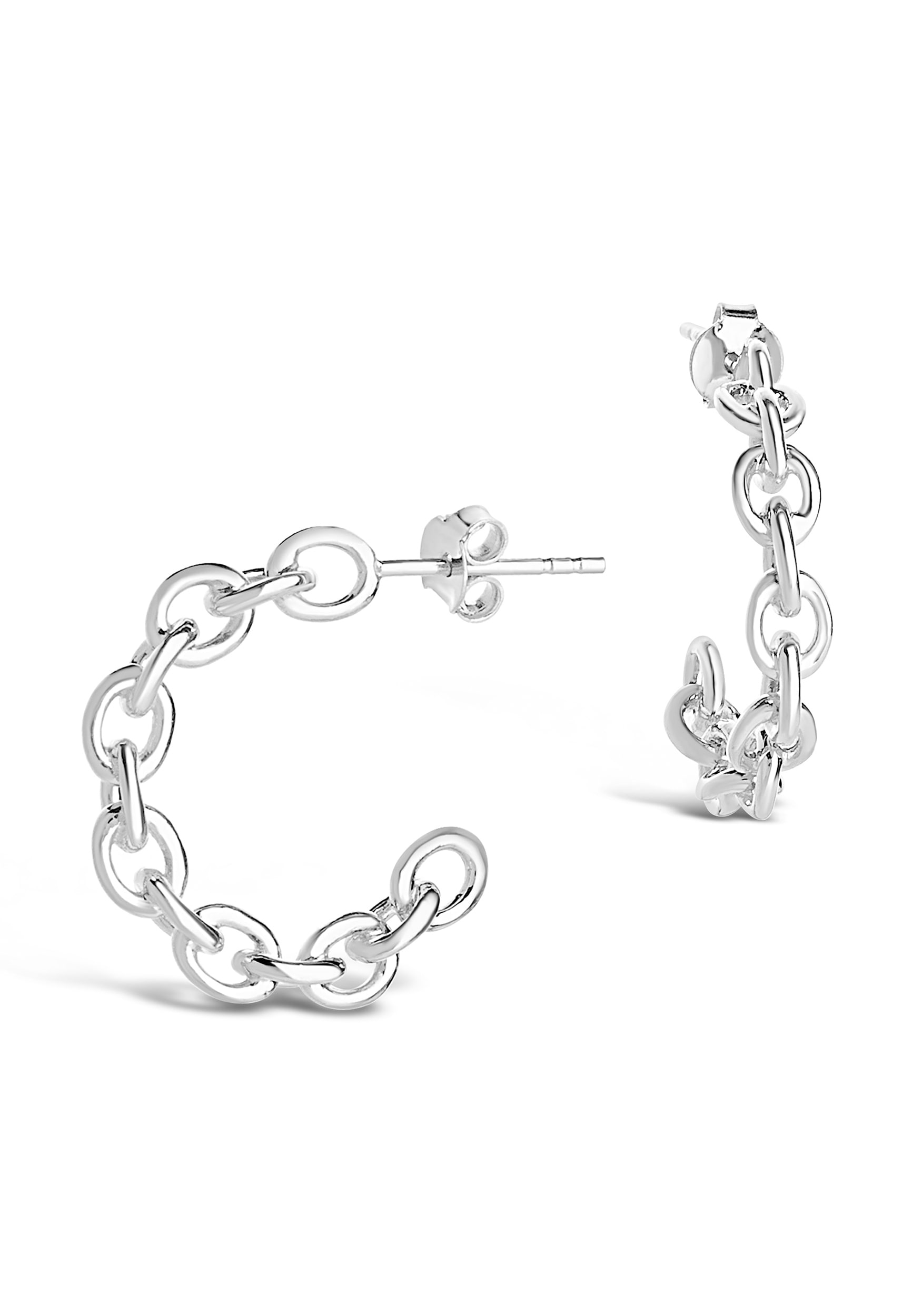 Delicate Chain Hoop Earrings