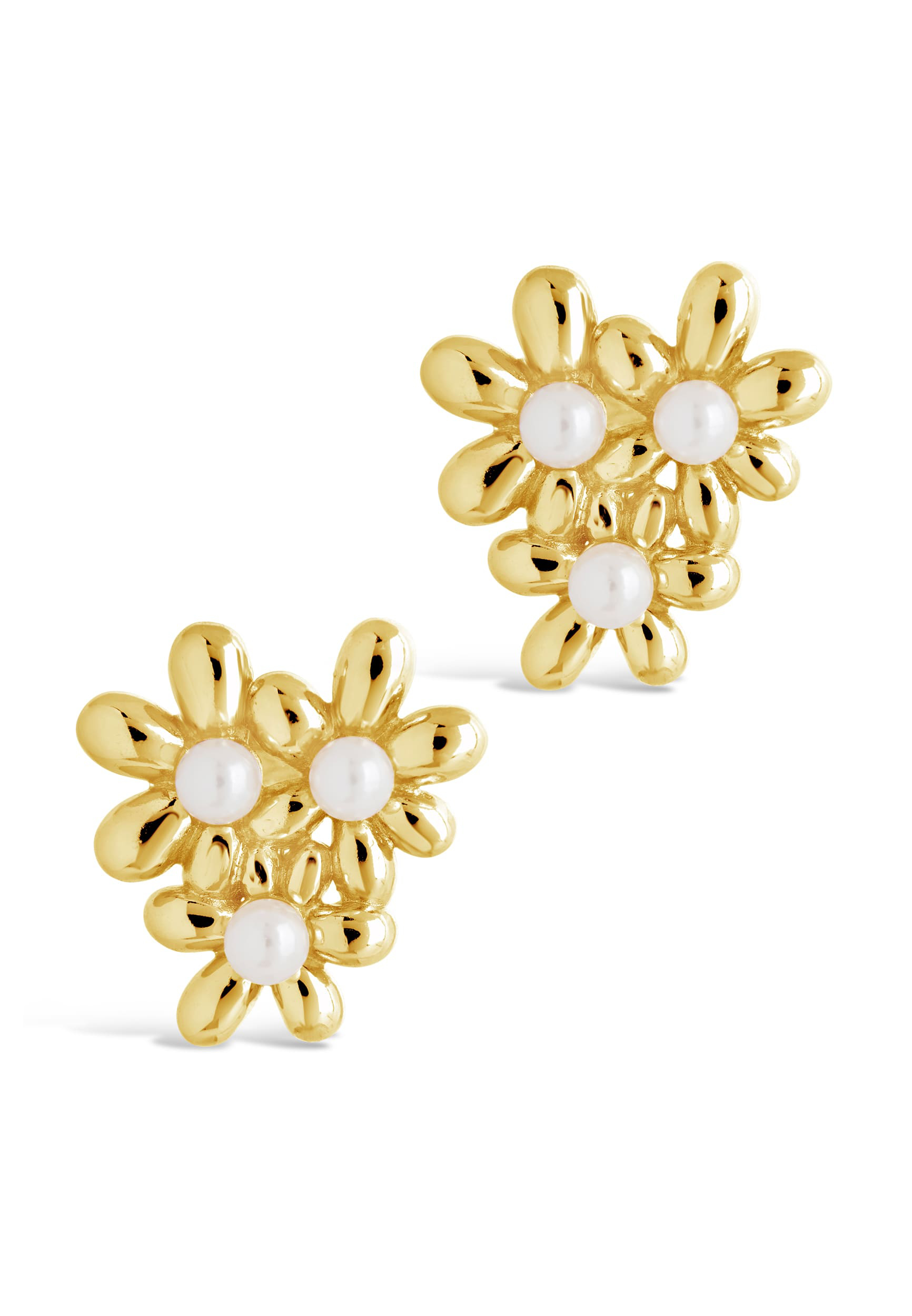 Vallie Pearl Flower Earrings