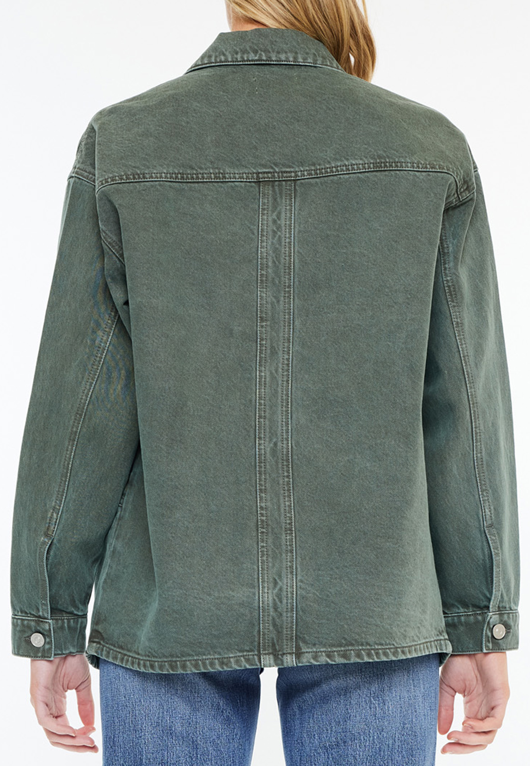 KanCan&trade; Olive Oversized Chore Jacket, C186, large