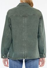 KanCan&trade; Olive Oversized Chore Jacket, C186, small