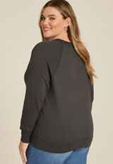 Plus Size Merry Grinchmas Relaxed Fit Sweatshirt, PHANTOM BLACK, small
