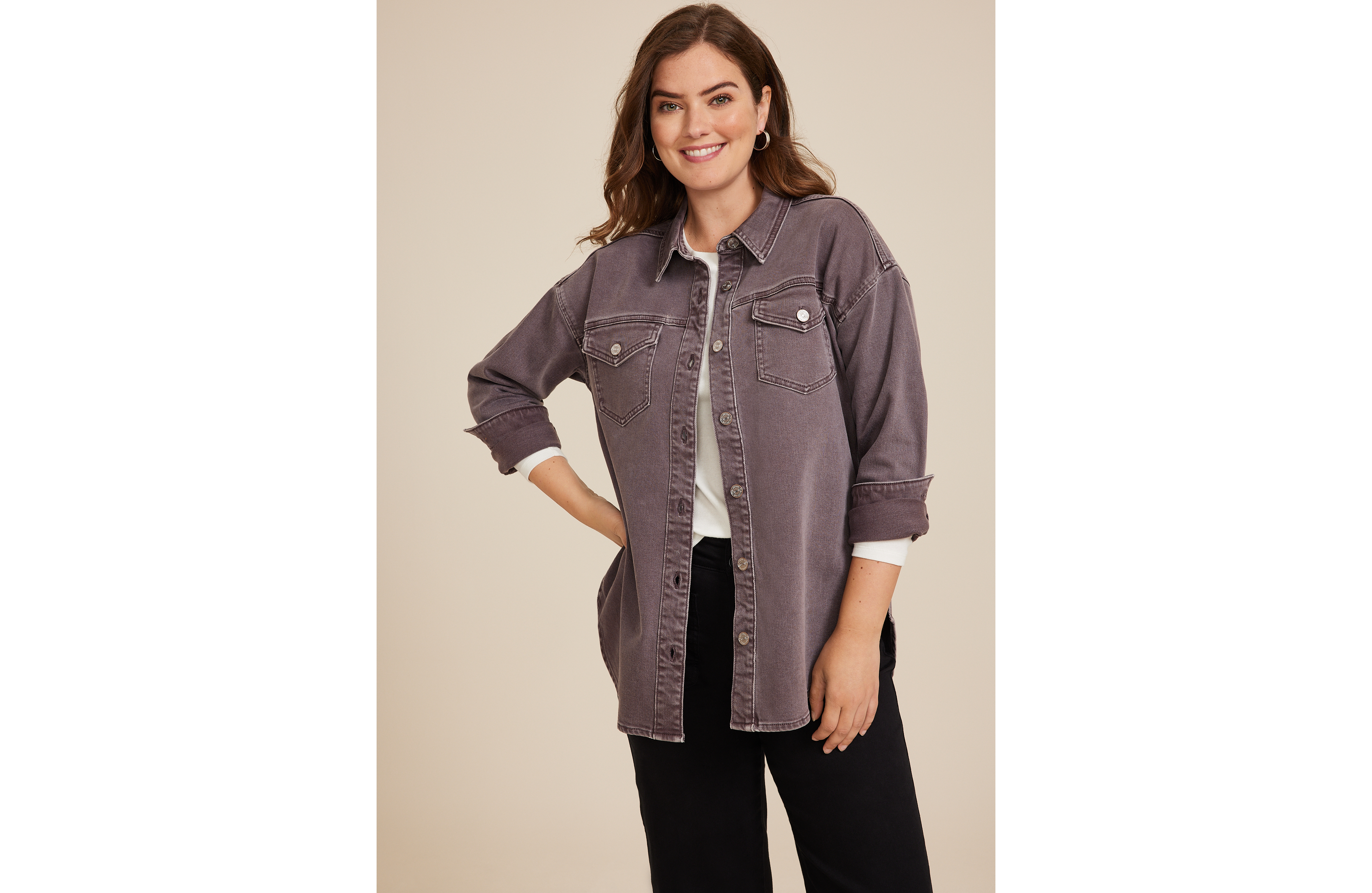 m jeans by maurices™ Color Denim Shacket