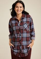 Knit Oversized Button Down Shirt, C4695, small
