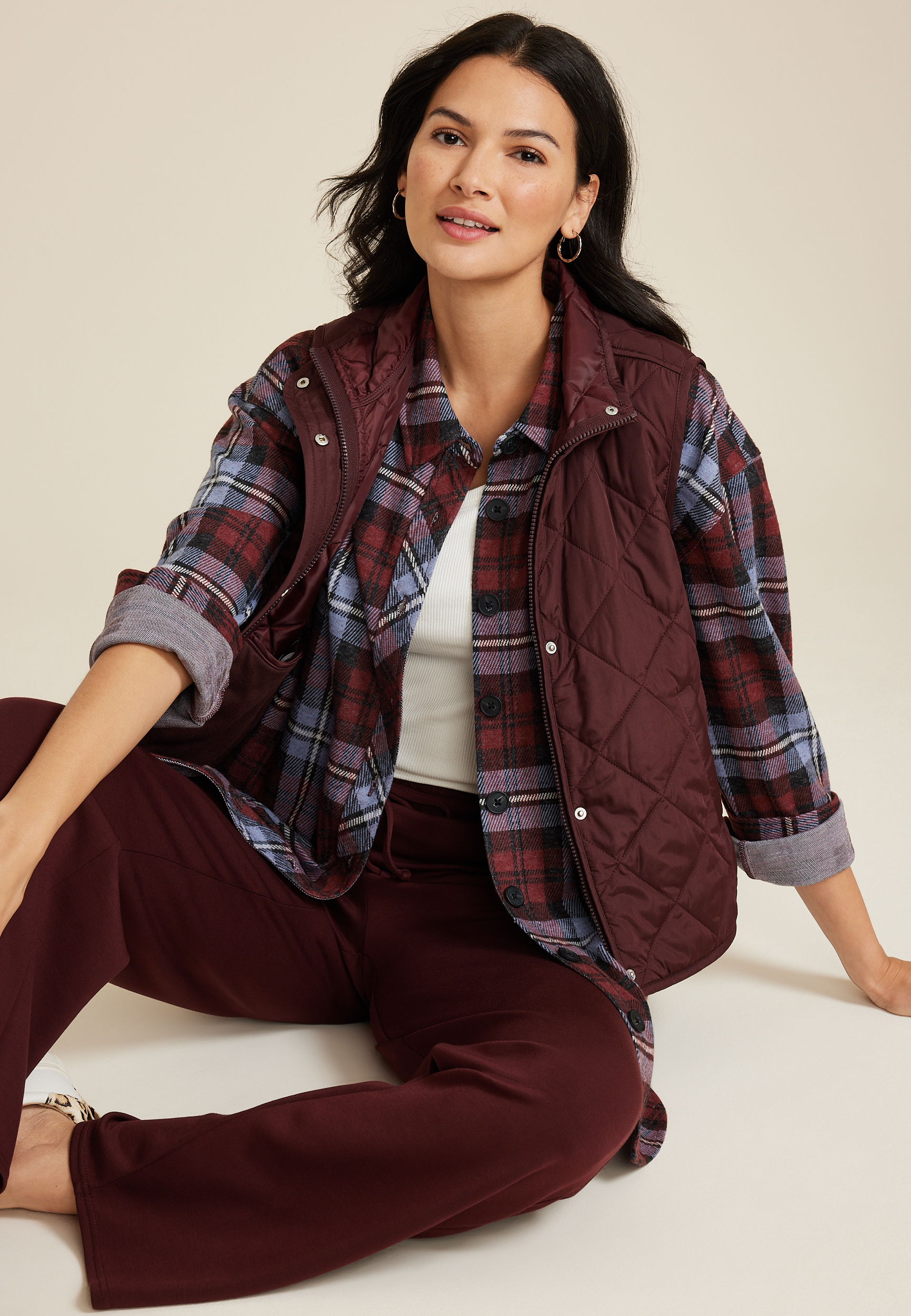 Knit Oversized Button Down Shirt, C4695, large