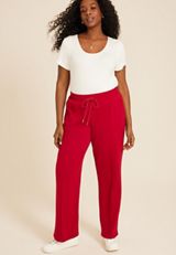 Plus High Rise Fleece Wide Leg Sweatpant, C4744, small