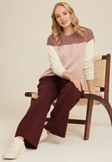 Wavy Ribbed Colorblock Tunic, C894, small