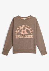 Nashville Tennessee Chenille Boot Relaxed Fit Sweatshirt, C115, small