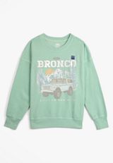 Plus Size Bronco Built To Run Wild Relaxed Fit Sweatshirt, C416, small