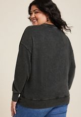 Plus Size Aerosmith Relaxed Fit Sweatshirt, BLACK, small