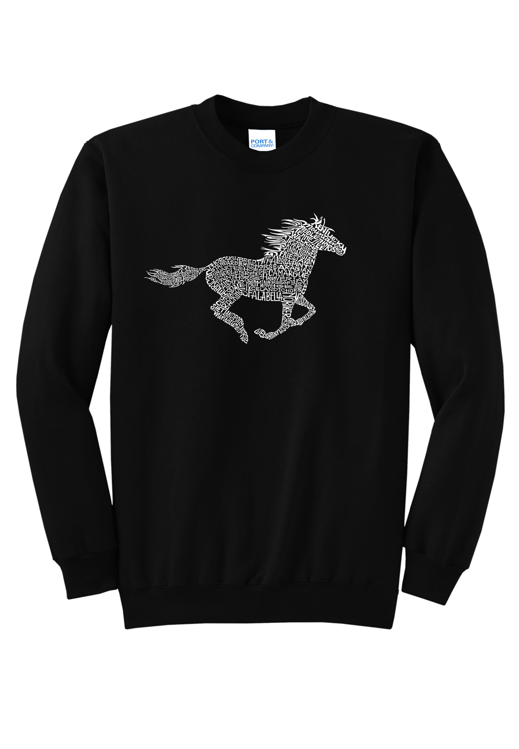 LA Pop Art Women's Horse Breeds Sweatshirt