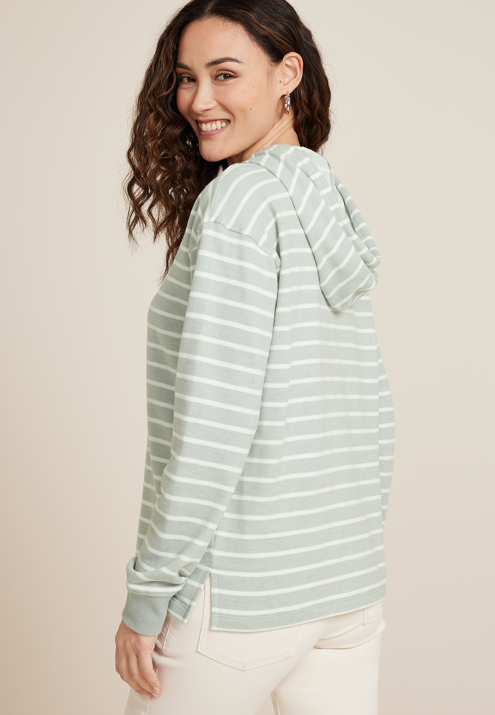 Striped Hoodie, C1156, large