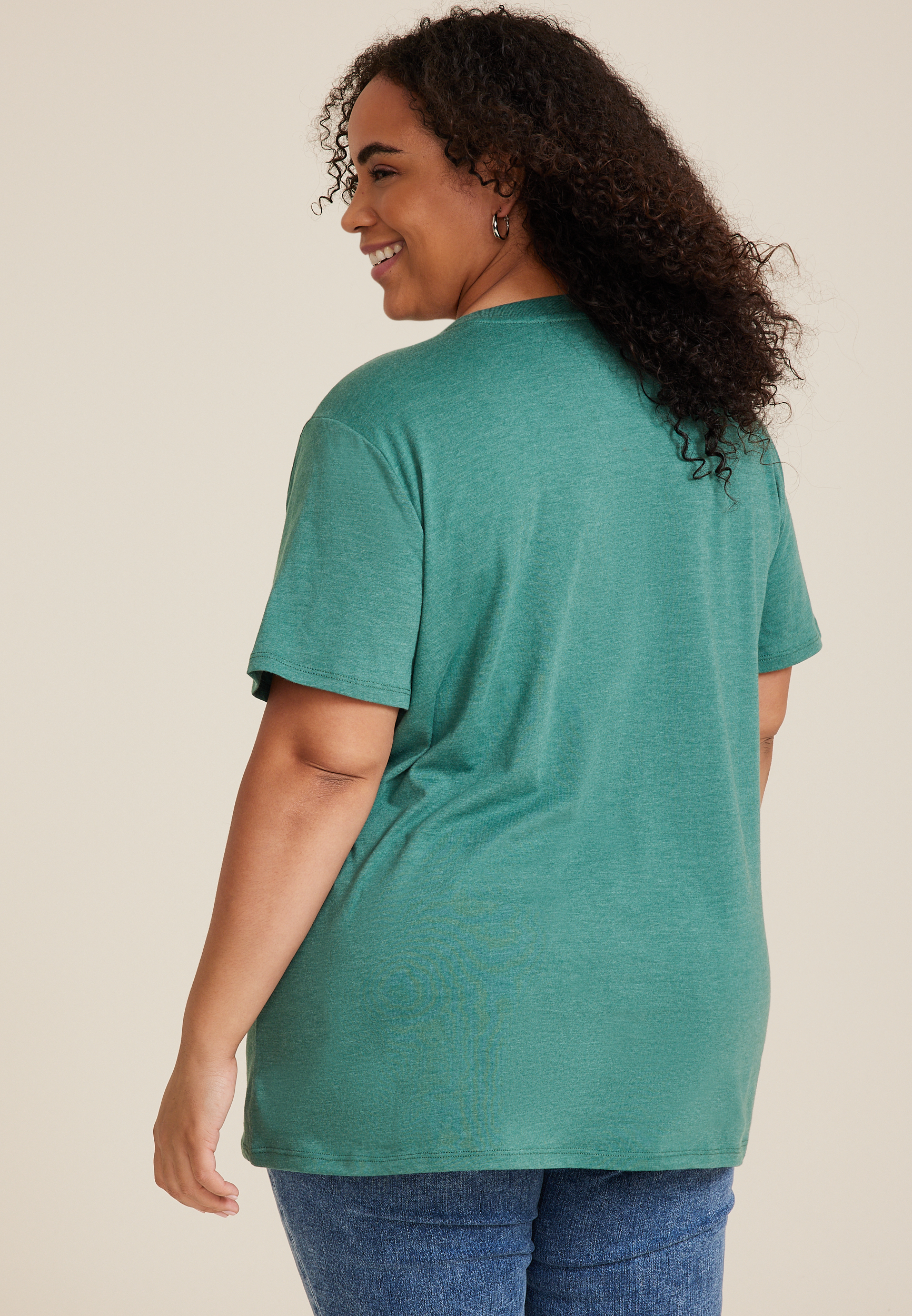 Plus Size Feelin Grinchy Oversized Fit Graphic Tee, C3895, large