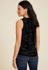 Velvet Burnout Tank Top, C106, small
