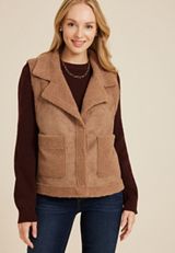 Shearling Sherpa Vest, C115, small