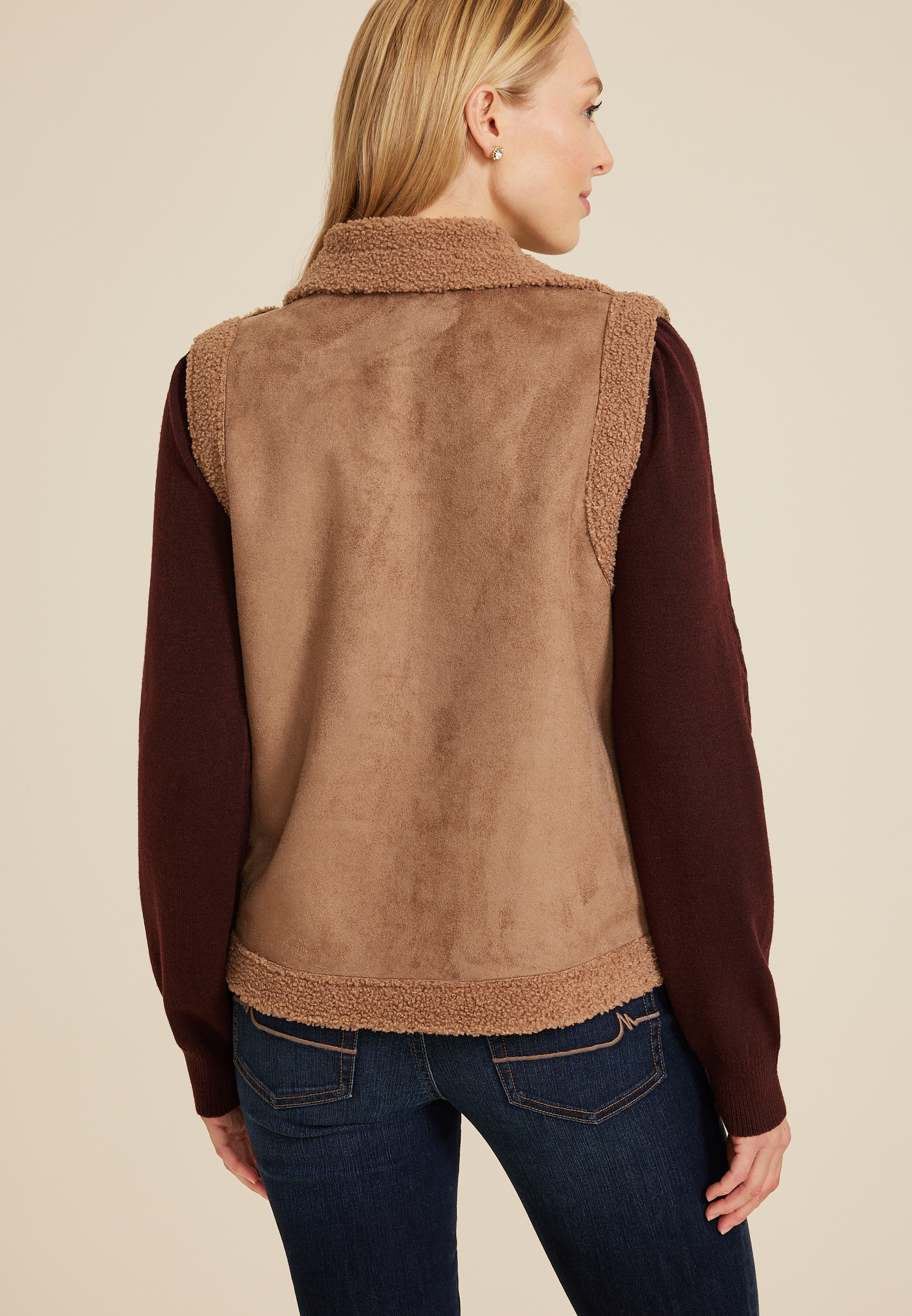 Shearling Sherpa Vest, C115, large