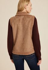 Shearling Sherpa Vest, C115, small