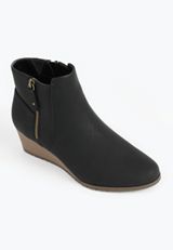 SuperCush Paige Zip Up Wedge Boot, BLACK, small
