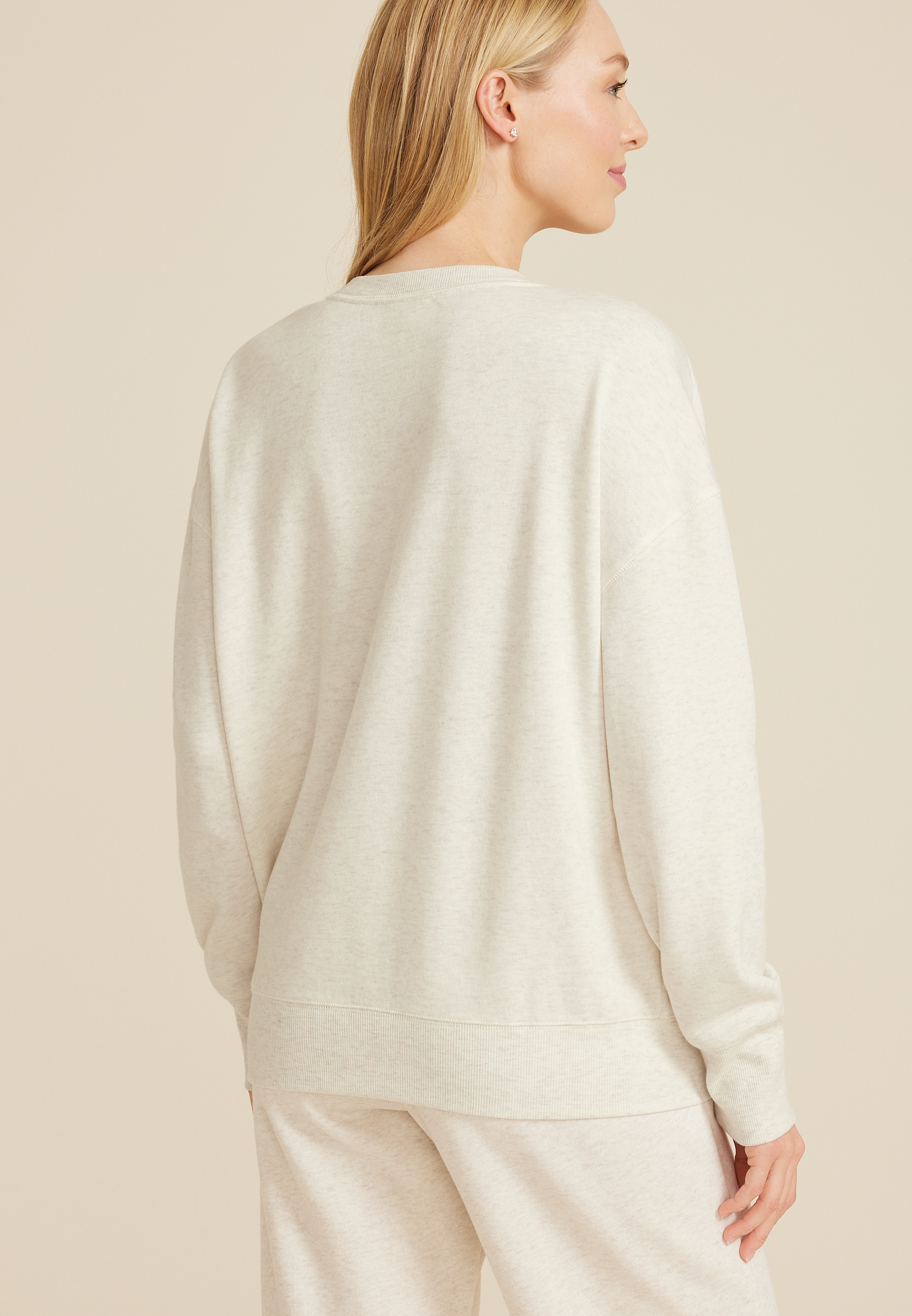Homebody Chenille Embroidered Relaxed Fit Sweatshirt, C3363, large