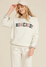 Homebody Chenille Embroidered Relaxed Fit Sweatshirt, C3363, small