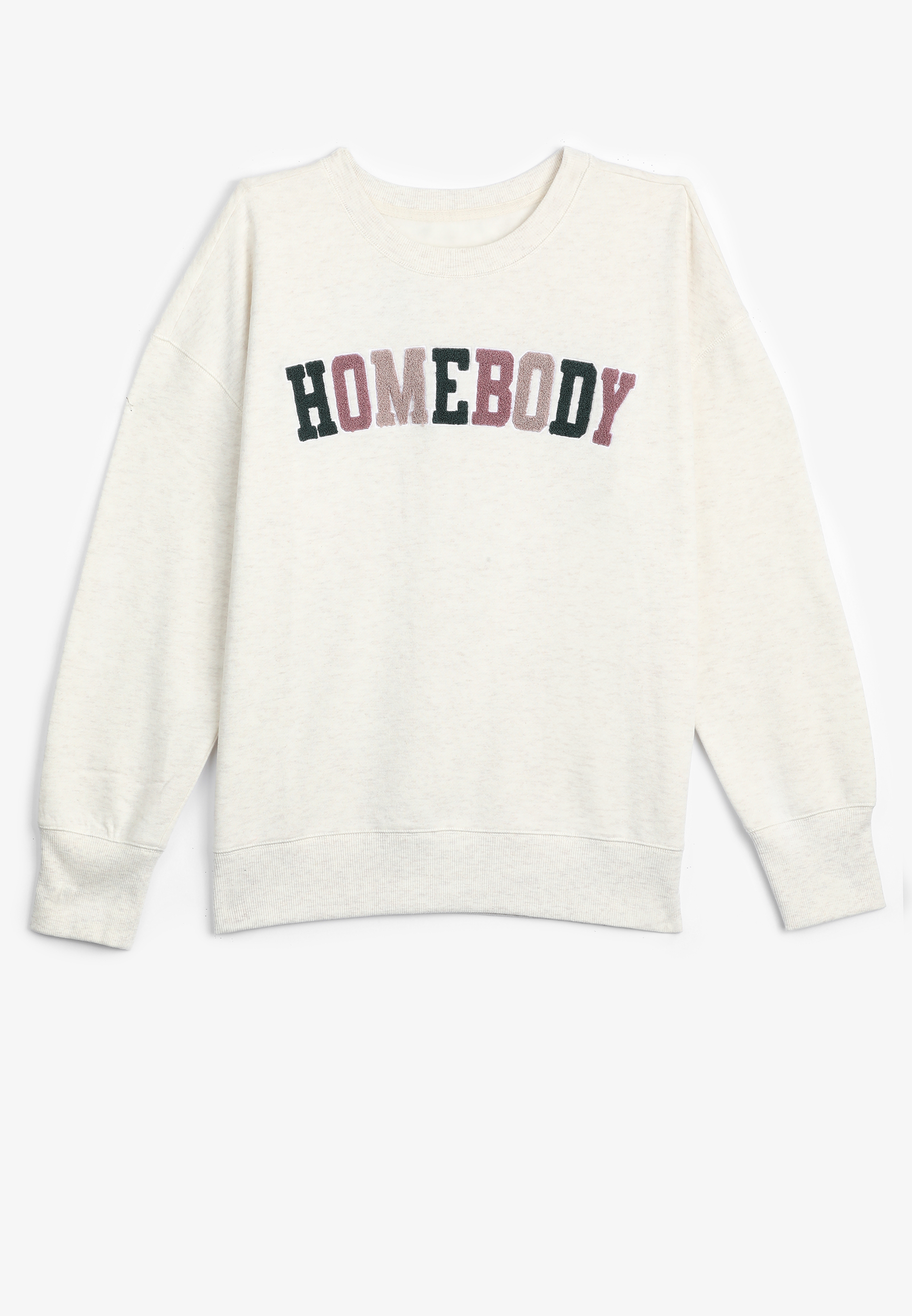 Homebody Chenille Embroidered Relaxed Fit Sweatshirt, C3363, large