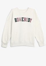 Homebody Chenille Embroidered Relaxed Fit Sweatshirt, C3363, small