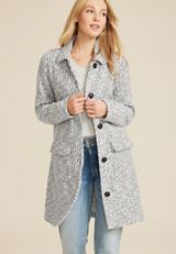 Gray Textured Longline Coatigan, C1755, small
