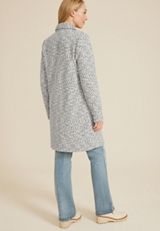 Gray Textured Longline Coatigan, C1755, small