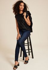 edgely&trade; Sequin Short Sleeve Tee, C106, small