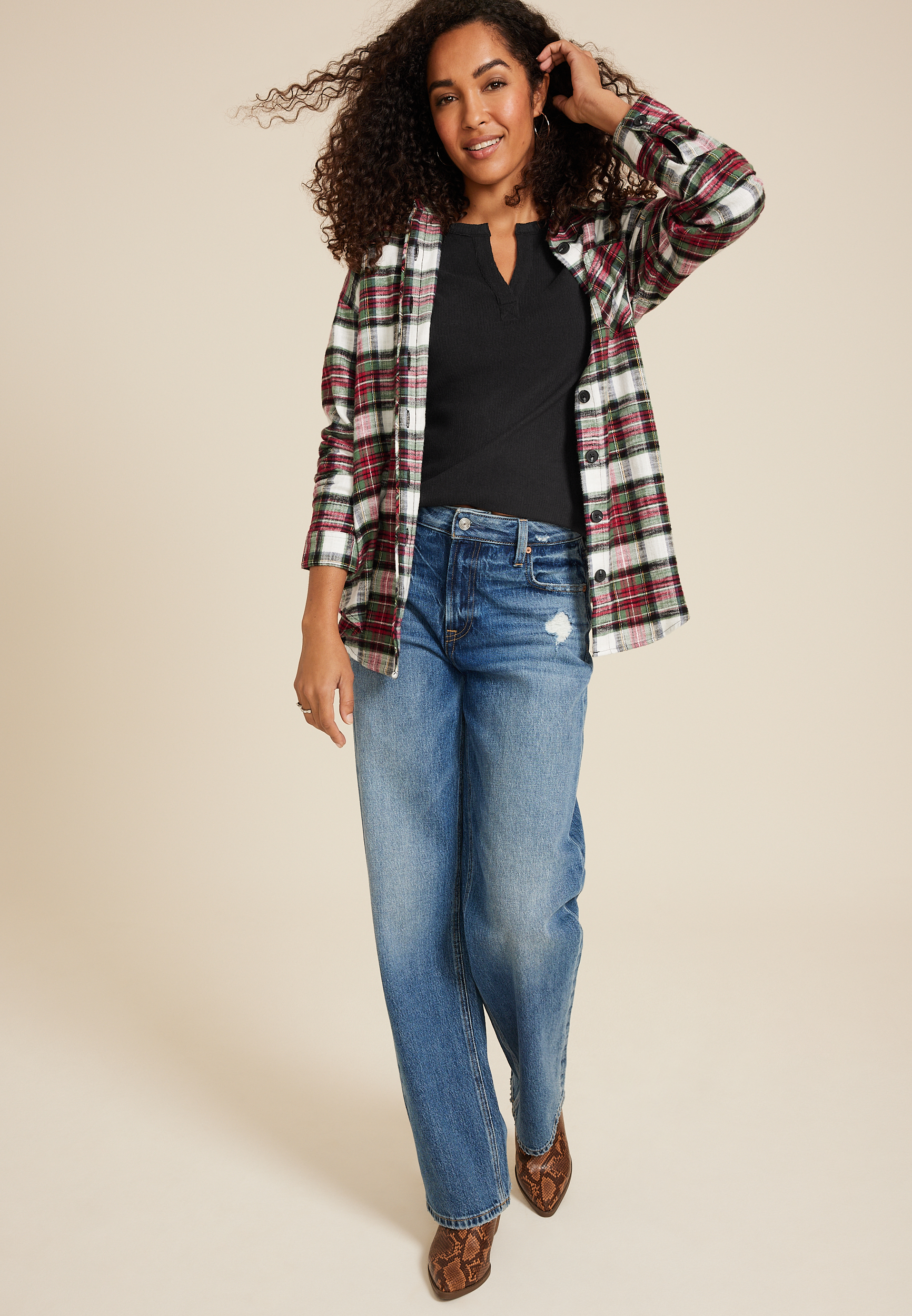 Softest Split Neck Henley Thermal Tee