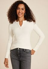 Softest Split Neck Henley Thermal Tee, C2789, small