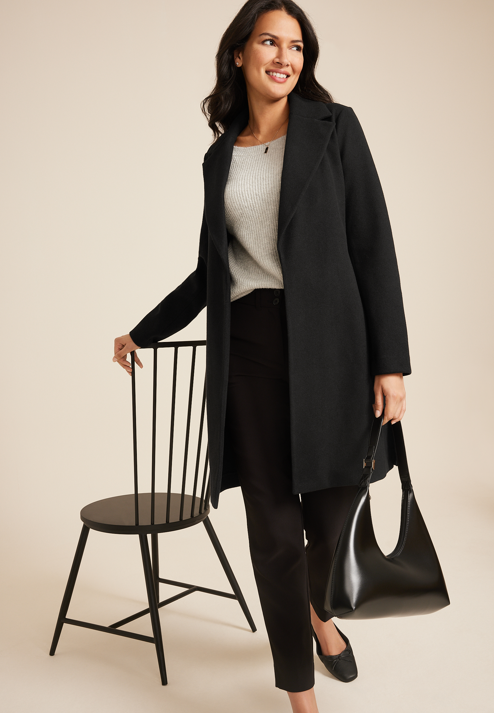 Wrap Dress Coat, C106, large