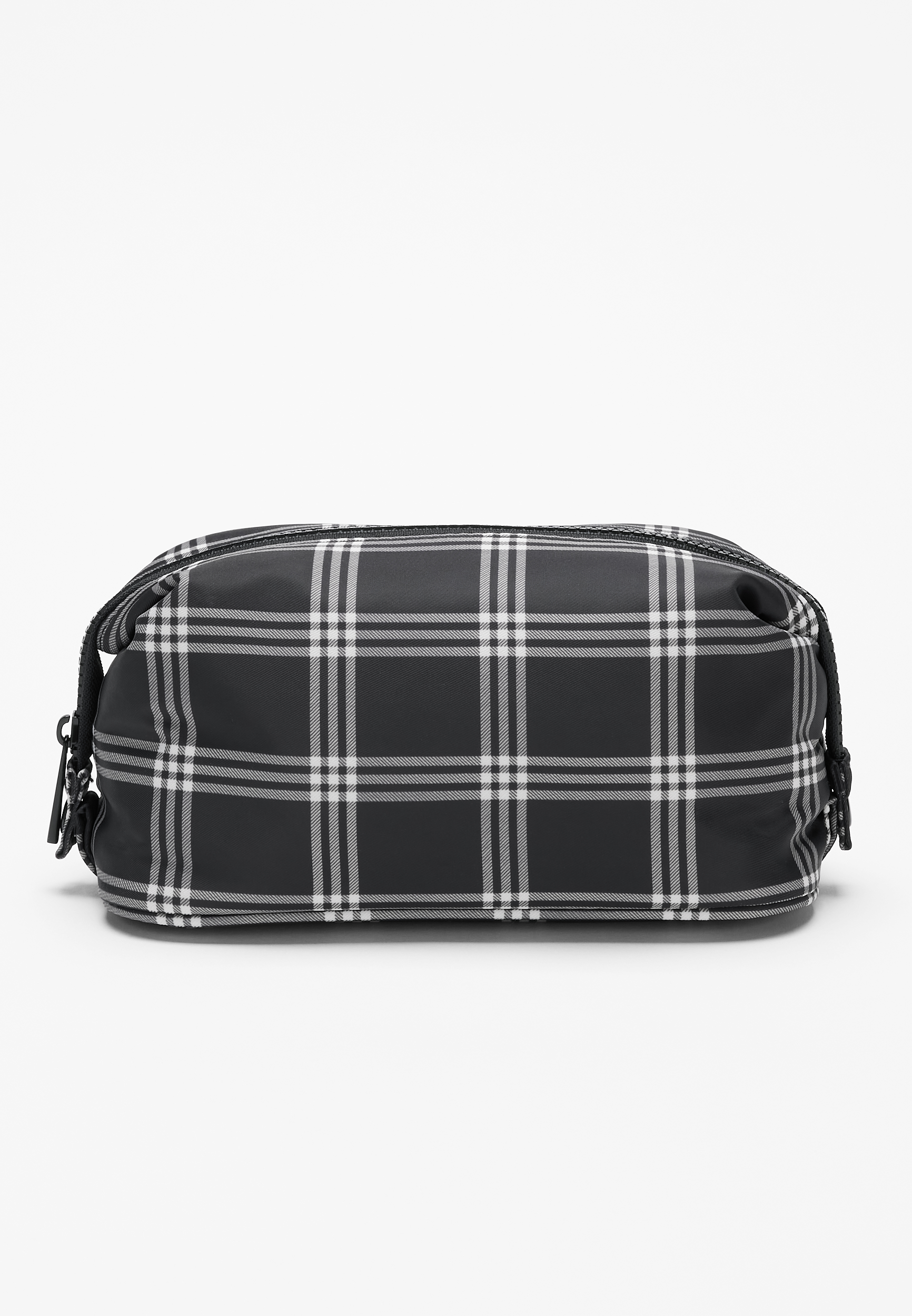 Black Plaid Cosmetic Bag