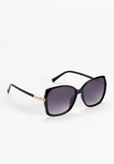 Oversized Square Ombre Sunglasses, BLACK, small