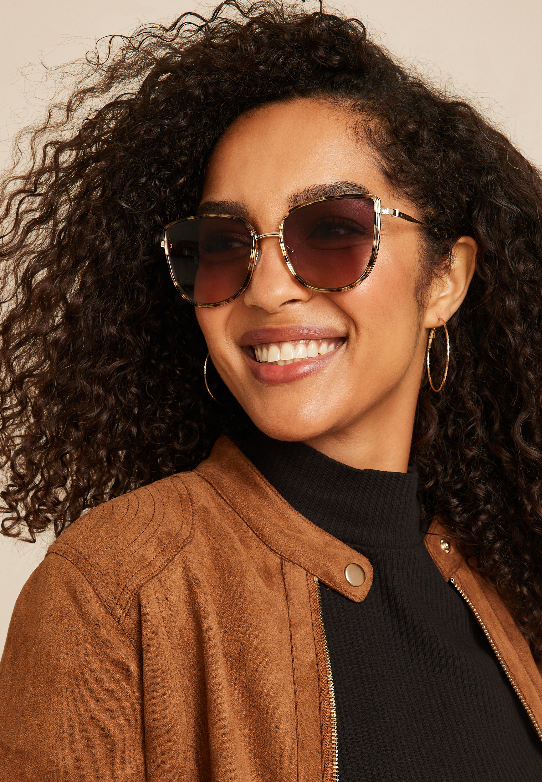 Oversized Cat Eye Sunglasses, TORTE, large