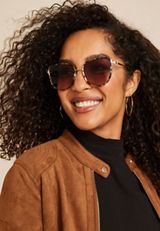 Oversized Cat Eye Sunglasses, TORTE, small