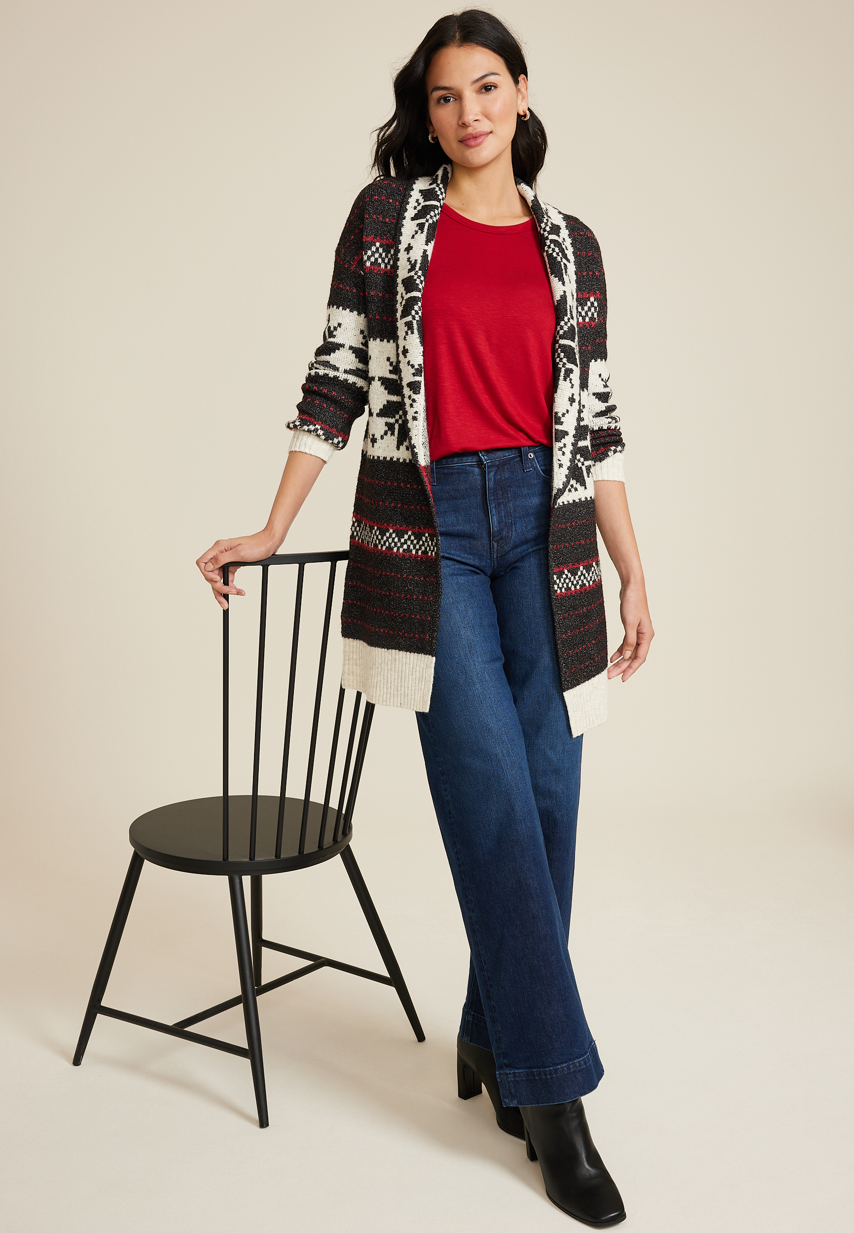Fair Isle Shawl Cardigan, C1756, large