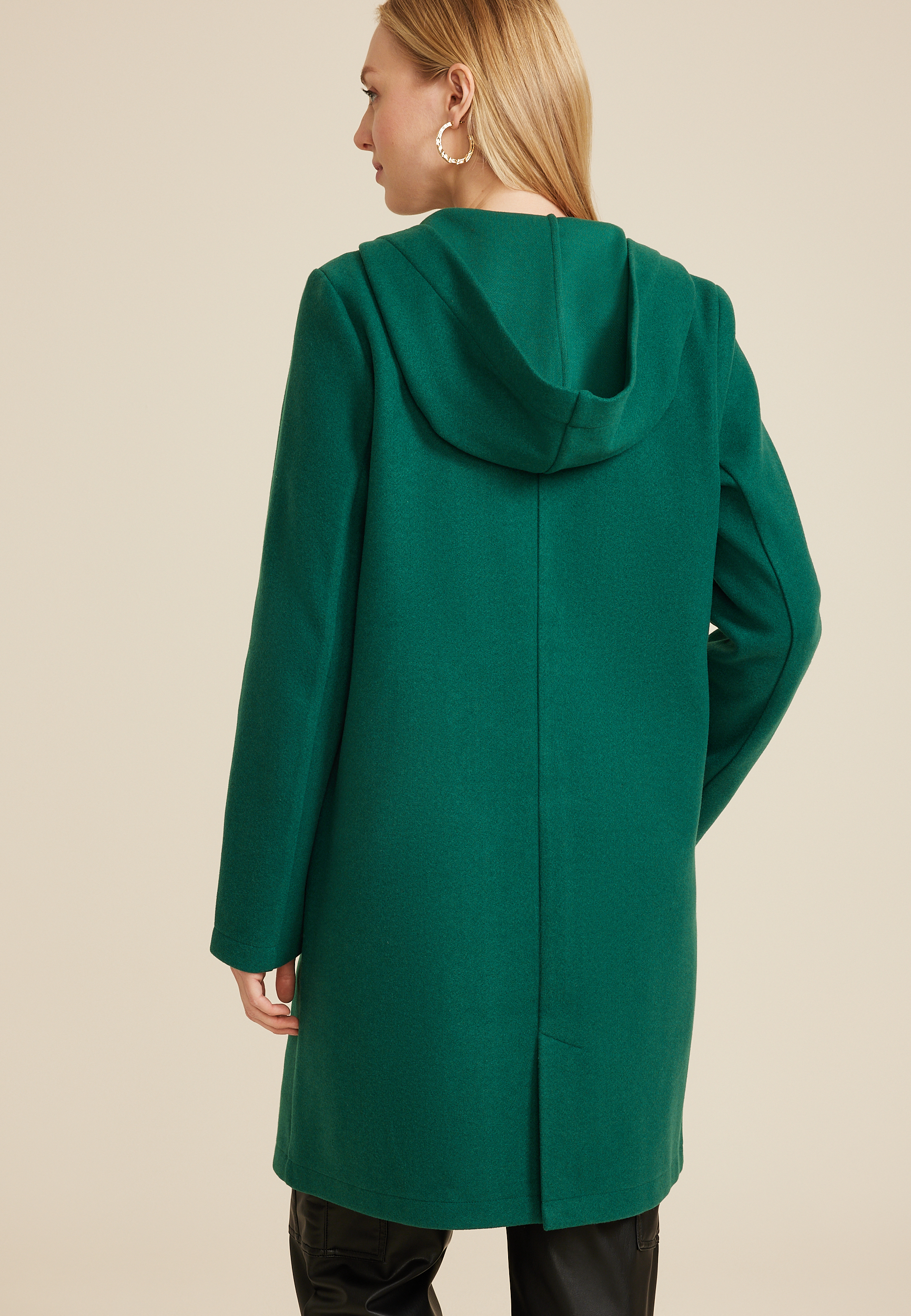 Hooded Dress Coat, C3895, large