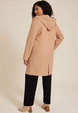 Plus Size Hooded Dress Coat, C9812, small