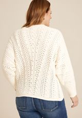 Plus Size Chevron Dolman Sweater, C2789, small