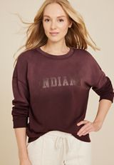 State Dip Dye Crew Neck Sweatshirt, INDIANA, small